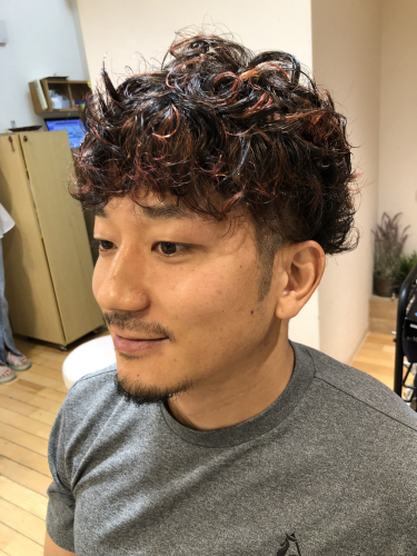 メンズパーマ ハイライト
